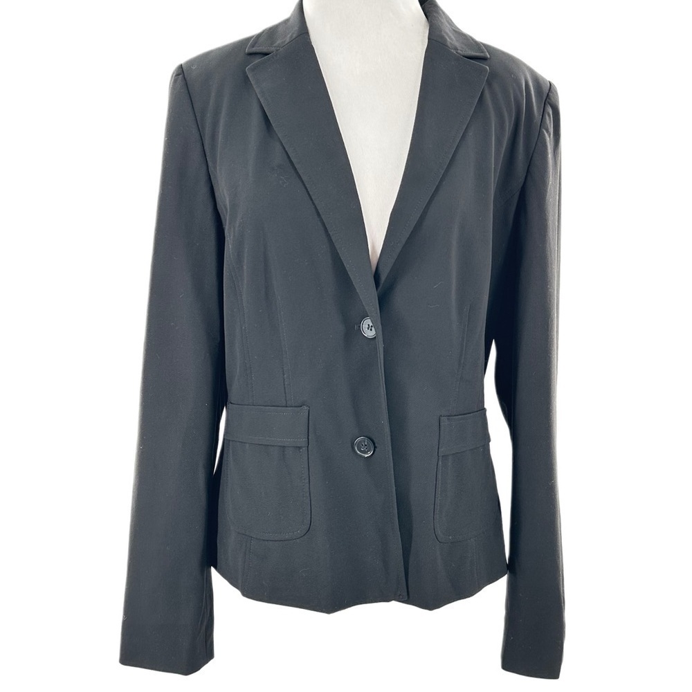 Alfani womens blazer size 8 black 2 button with pockets Corpcore career